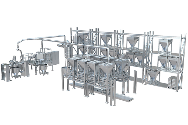 【自动预混料装置】科倍隆的配料处理系统，可批量添加