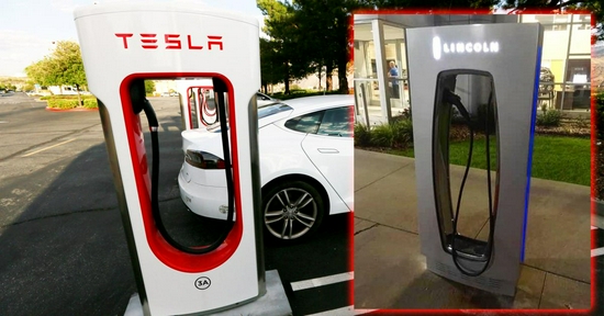 福特充电桩外形神似特斯拉，被群嘲东施效颦