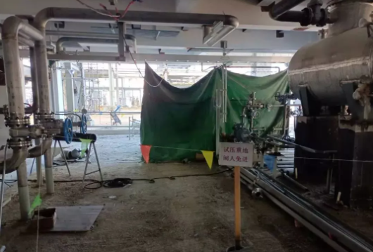 吉化(揭阳)ABS分项目部首个工艺管道试压包一次性通过验收