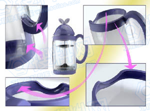 软触握把和封密件 特百惠咖啡