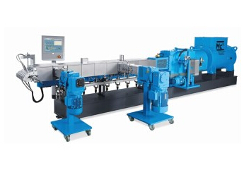 科倍隆双螺杆挤出机加工PET黑色母粒