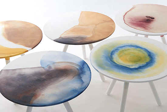 氤氲颜色墨染图画 塑料家具拒绝平凡