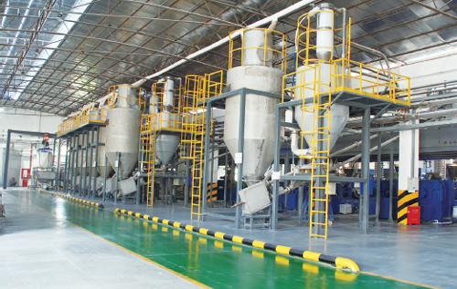 浅谈PVC粉料与高轻钙填充料的集中供料零碎处理方案